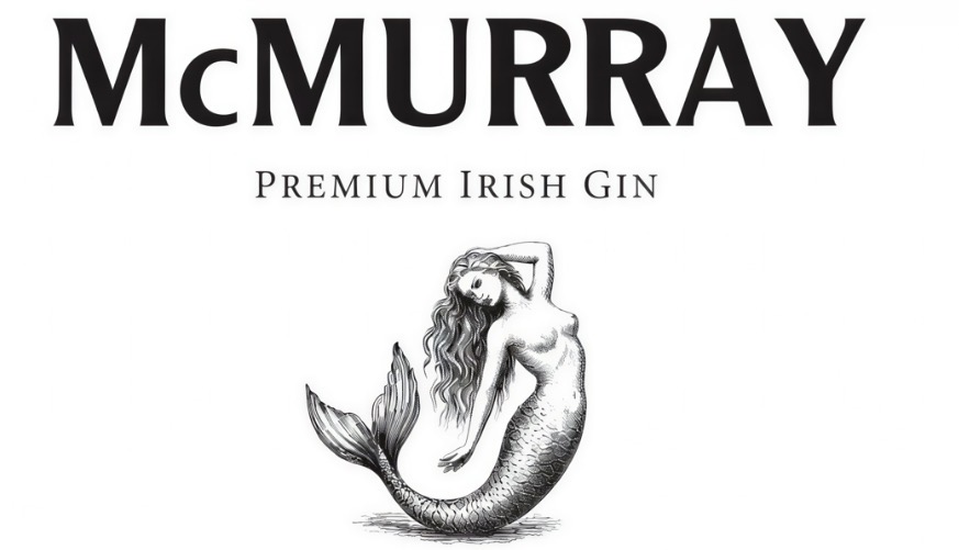 McMurray Premium Irish Gin with mermaid logo